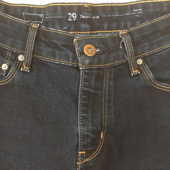Levi’s Dark Blue Cutoffs Stretch - Picture 4 of 9